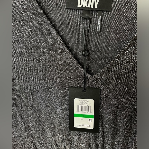 DKNY Sparkle Knit A Line Long Sleeve Dress NWT, L - Picture 4 of 5